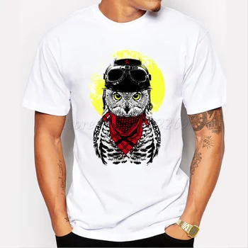 Funny Animal PrintedTops Maneci Scurte Hipster Personalizate Tee De Aderventure Pisica/Owl/Friggin Panda Design de Moda pentru Bărbați T-shirt