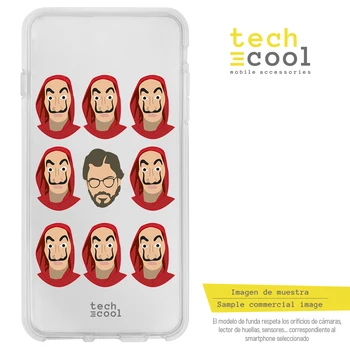 FunnyTech®Caz Silicon pentru Xiaomi Redmi Nota 9 Pro, seria l, la Casa Hârtie transparentă caractere