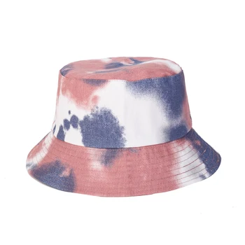 FUODRAO de Brand Nou de Vara, Galeata Palarie Unisex din Bumbac pentru Femei Cravată-vopsite Vizor Capac Pălărie Panama Reversibile Pescar Pălărie M30-1