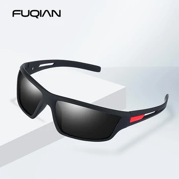 FUQIAN Nou Design Sport ochelari de Soare Polarizati Pentru Femei Și Bărbați Vintage Plastic Ochelari de cal în aer liber UV400 Ochelari de Soare