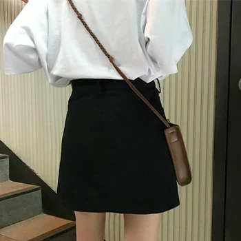 Fuste Femei Neregulate Caise Ins Stil coreean Talie Mare Chic Trendy de Agrement Elegant Solid-linie Elevii Hot Nou All-meci