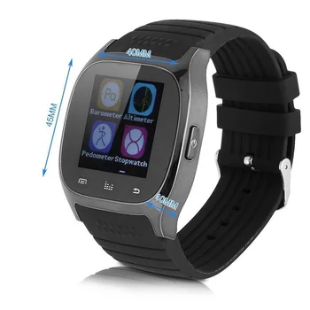 FXM Ceas Digital Stepfly Sport Bluetooth Smart Watch Ceas de Lux M26 cu Cadran SMS Reamintesc Pedometru pentru IOS Android PK U8