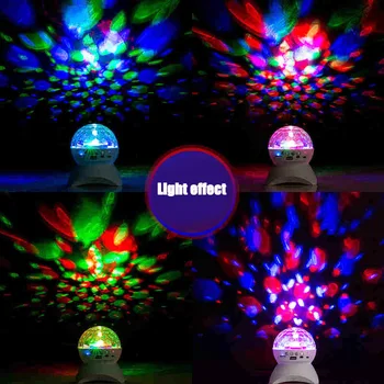Fără fir Bluetooth Boxe Etapa Lumina RGB LED glob de Cristal Efect de Lumină DJ, Club Disco Party de Iluminat Reîncărcabilă USB/TF/FM