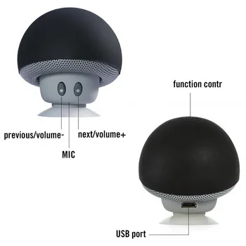 Fără fir Bluetooth Mini Difuzor Portabil Ciuperci Impermeabil Stereo Difuzor Bluetooth Cu Microfon pentru Telefon Mobil Calculator