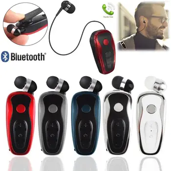 Fără fir Bluetooth Stereo pentru Căști Căști Clip Cască Clip-on Earbud Retractabil Handsfree de Asteptare pentru Conducere Întâlnire