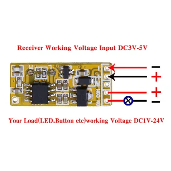 Fără fir de Control de la Distanță Comutator de 3,5 v 3.6 v, 3.7 v, 4.5 v, 5v 6v 9v 12v Mini Releu Receptor Nici un Sunet de la Distanță Controler de 315Mhz