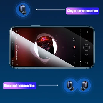 Fără fir În ureche Căști 9D Stereo Căști Bluetooth de Putere Led Display Sport Căști Cu Microfon Pentru iPhone 11 XR Xiaomi