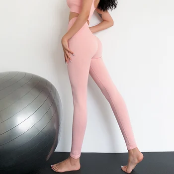 Fără Sudură Jambiere Femei Hip Push-Up Yoga Pantaloni Talie Mare Pradă Jambiere Elastice Colanti Femei Colanti Sport Fitness