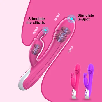 G Spot Iepure Penis artificial Vibratoare Jucarii Sexuale pentru Femei Vagin Stimulator Clitoris Masturbari sex Feminin de sex Feminin Masaj corporal