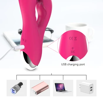 G-spot vibrator cu 10 viteze USB reîncărcabilă puternic vibrator rabbit vibrator pentru clitoris sex feminin stimularea masaj adult jucarii sexuale