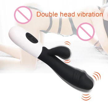 G Spot Vibrator pentru Femei Dual Vibration Silicon Vibrator rezistent la apa Vagin, Clitoris Masaj Jucarii Sexuale pentru Femei Jucării pentru Adulți