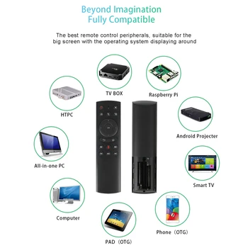 G20S 2.4 G Wireless Zbor Air Mouse Giroscop de Control Vocal de Detectare Universal Tastatură de Control de la Distanță Pentru PC-ul Inteligent Android TV Box