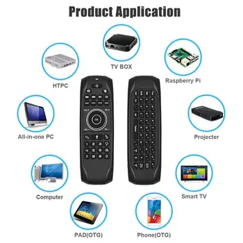 G7V Pro Backlit engleză Tastatură rusă 2.4 G Wireless Air Mouse Giroscop de Control de la Distanță Voce cu Microfon pentru Android TV BOX PC-ul