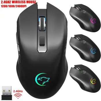 G851 1200/1600/2400 DPI 2,4 GHz Receptor Mouse Wireless Reîncărcabilă Colorate Mut Biroul de Acasă Gaming mouse pentru Laptop PC