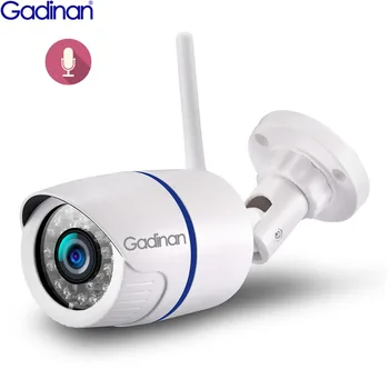 GADINAN Wireless Wifi Audio Camera IP 1080P, 960P 720P Supraveghere Exterior Impermeabil aparat de Fotografiat CCTV, Slot pentru Card TF CamHi