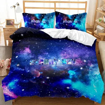 Galaxy 3D regina Singur rege full size paturi twin fular set de lux carpetă acopere copii lenjerie de pat