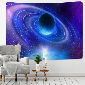 Galaxy Cer Tapiserie Planeta Albastră Prin Satelit Tapiserie De Perete Retro, Hippie Decor Acasă Yoga Mat Plaja Univers Minunat