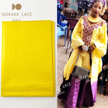 Galben Senegal, Guineea Bazin Riche Țesături Jacquard Cu Model Indian Femei De Zi Cu Zi Design Rochii De 5 Metri Bazinul Material Textil