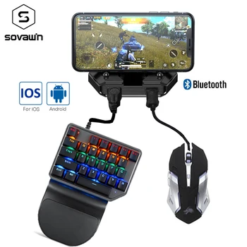 Gamepad Pubg Mobil Bluetooth, Android 5.0 PUBG Controlor Controlor Mobil Gaming Keyboard Mouse-ul Converter Pentru IOS iPad la PC