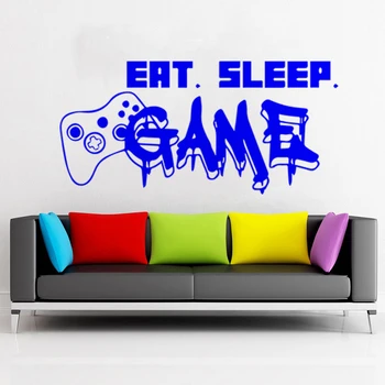 Gamer Perete Decal Mananci, Dormi Controler De Joc Video Joc Autocolant Perete D1006