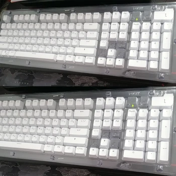 Gaming taste tastatură Mecanică capac Cheie 104 Taste Translucid Iluminare Taste rusă/coreeană Capac Cheie Switch-uri, Alb & Negru