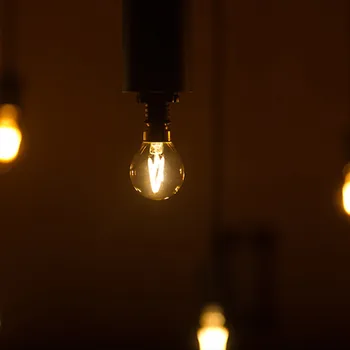 GANRILAND Șir de Lumini Bec Vintage Edison Lampă cu Led-uri E14 220V 1W Retro Estompat G40 Condus de Basm Bec 110V Pentru Grădină în aer liber