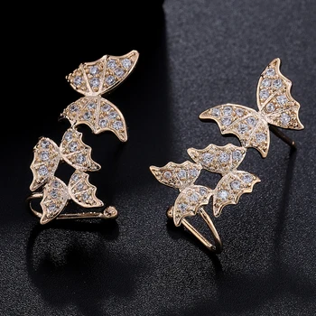 GAOLA Noi Fluture Drăguț CZ Legăna Cercei Pentru Femei Hollow Cristal de Zirconiu, Bijuterii de Nunta GLE8046Y