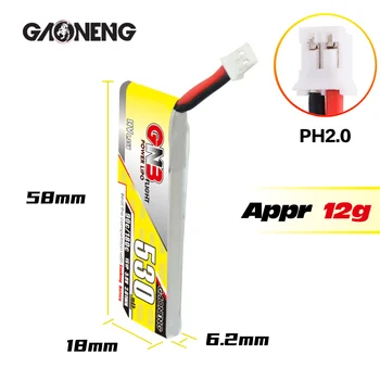 Gaoneng BNG 1S 2S 3S 4S 6S 530mAh 90C HV 3.8 V~22.2 V PH2.0 Conector XT30 Plug Zbor FPV Putere Acumulator Lipo Pack