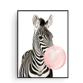GATYZTORY 60x75cm Cadru de Bricolaj, Pictura De Numere Kit Animal Zebra Arta de Perete Imagine De Colorat Numere De Numere Pentru Decor Acasă