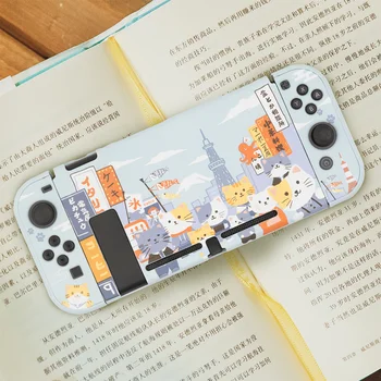 Geekshare Nintendo Comutator Osaka Pisici Design De Caz De Protecție Drăguț Zână Liga Greu Capacul Din Spate Girp Shell Pentru Nintend Comutator