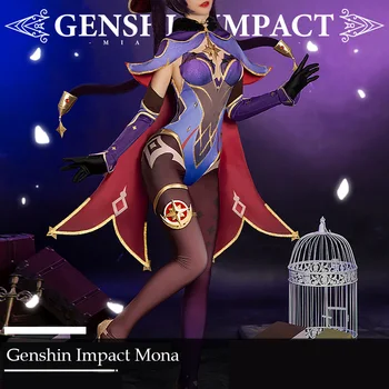 Genshin Impact Mondstadt Mona Cosplay Costum Costum Joc Minunat Body Petrecere de Halloween, Costum Pentru Femei Fete 2020 NOU