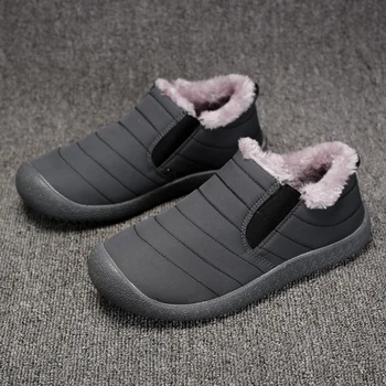 GLAZOV Papuci de Casa pentru Bărbați Pantofi de Iarna Moale Om Acasa Papuci Pantofi de Bumbac Fleece Cald Anti-alunecare Om Papuci de Înaltă Calitate