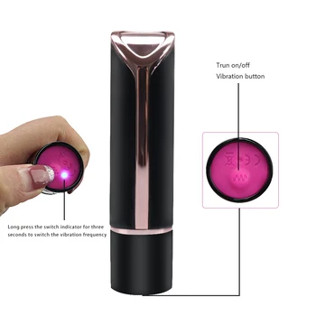 Glonțul Ruj Vibrator pentru Clitoris Stimulation10 Moduri de Vibrație Reincarcabil rezistent la apa G-spot Stimulator Jucarii Sexuale pentru Femei