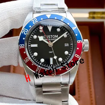 GMT bărbați ceas automatic mecanic 42mm safir de sticlă 5bar luminos impermeabil ceas otel inoxidabil 316L pescăruș circulație