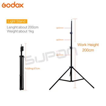 Godox 2x E250 Studio, Accesorii Foto Flash Lighting Kit Cu Godox LA-16 Declanșa + 2x Softbox 50x70cm + 2x stand lumina