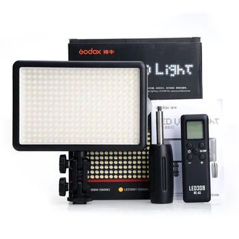 Godox LED308C 3300~5600K Continuă Pe Camera Video Lumina Panou de Iluminat cu Lumină Portabile Estompat pentru Camera Foto DSLR