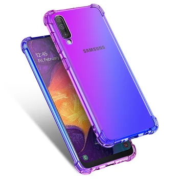 Gradient de bara de protecție Caz Pentru Samsung Galaxy A70S A70 A50 A5 A6 A7 A8 A9 Star Pro Lite Plus 2018 A730 A750 A9S A8S A6S A70S A30S M40