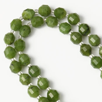 Granat Natural Verde jad-ul Minerale 8mm Margele OIive Forma Pietre prețioase Piatra Margele pentru Bijuterii DIY Brățară Colier de 7.5
