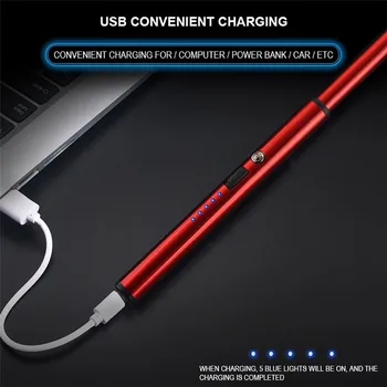 Gratar camping bricheta USB de încărcare cu arc aprindere bucătărie aprindere gratar in aer liber camping puls bricheta windproof