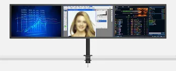 Grele Triplu Ecran LCD Monitor de Calculator Titular Desktop Paranteze Stand Retractabil TV Mount Masă Clip Brațele S0293