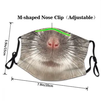Gri Șoarece , Șoarece , Șobolan Fata Design Personalizat Pentru Adult Copii Anti Praf Cute Print Lavabil Masca Gri Mouse-Ul Aparat De Respirat Gura-Mufla