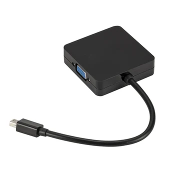Grwibeou 3 in 1 Mini DP la HDMI VGA DVI Converter Mini Display Port Cablu Adaptor de la HDMI DVI VGA Pentru MacBook Lenovo Microsoft