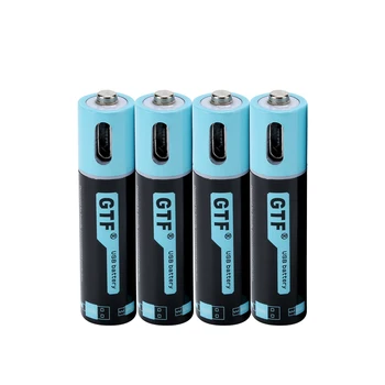GTF capacitate de 1,5 V 450mAh AAA Baterie li-ion 675mwh li-polimer cu USB reîncărcabilă litiu baterie usb + cablu USB