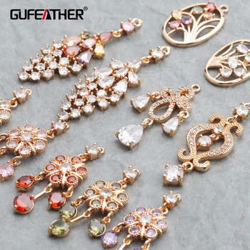 GUFEATHER M827,accesorii bijuterii,diy zircon pandantive,realizate manual,din metal de cupru,farmece,diy cercei,bijuterii,6pcs/lot