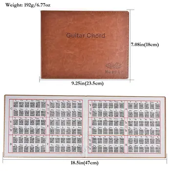 Guitar Chord Book Grafic Portabil Carte Paperback pentru Acustica / Clasica / Chitara Electrica Accesorii