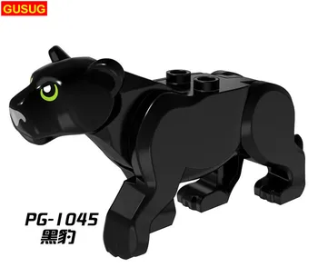 GUSUG 20BUC PG1045-PG1048 Junglă Aventura Seria Panther Black Leopard, Tigru Alb Tigru Blocuri DIY Cadou Jucarii pentru Copii