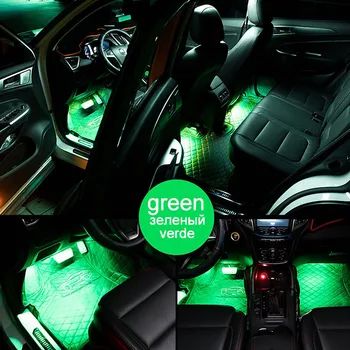 Gzkafolee mașină de lumina auto atmosferă de lumină Lampă Decorativă 7 culori opționale 5050 12V chip Mașină de Benzi cu LED-uri Lampa Atmosfera