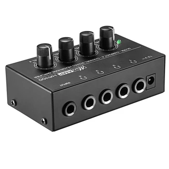 HA400 Ultra-compact Mini Audio pentru Căști Stereo 4 Canale Amplificator Cu Adaptor de Alimentare Negru
