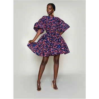 Haine africane 2020 Dashiki Imprimare Doamnelor Moda Rochie Plus Dimensiune Bazin Riche Halat cu Maneci Lungi de Vară din Africa Rochii pentru Femei