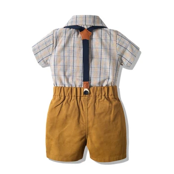 Haine de copil pentru 1-6 Ani Baieti cu Dungi Tricou + pantaloni Scurti cu Curea de Îmbrăcăminte de Moda Set pentru Baby Boy Scurt, Costume de KB8071